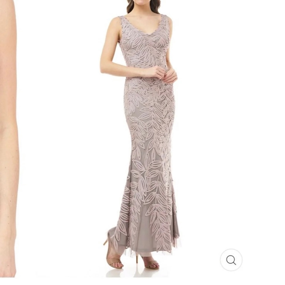 JS Collection EMBROIDERED LEAF GOWN NWT